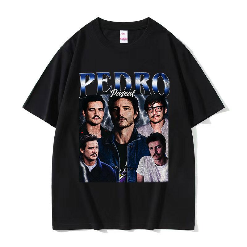 Actor Pedro Pascal Movie Graphic T Shirt Unisexs Retro High Quality Fashion Clothing Tshirts Unisex 2026 Cotton Oversized Tshirt
