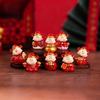 1Pcs Cute New Year'S God Of Wealth Decorative Resin Figurines Stress Relief Healing Emotions Small Ornament Ideal Gifts For Home