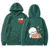 Bubu and Dudu Panda Aesthetic Pattern Funny Kawa Spring and Autumn Men's Fashionable Casual Versatile Hooded Sweatshirt