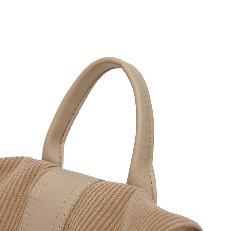 Cordrucksack Damen Einfarbiger Rucksack Studenten Schultasche