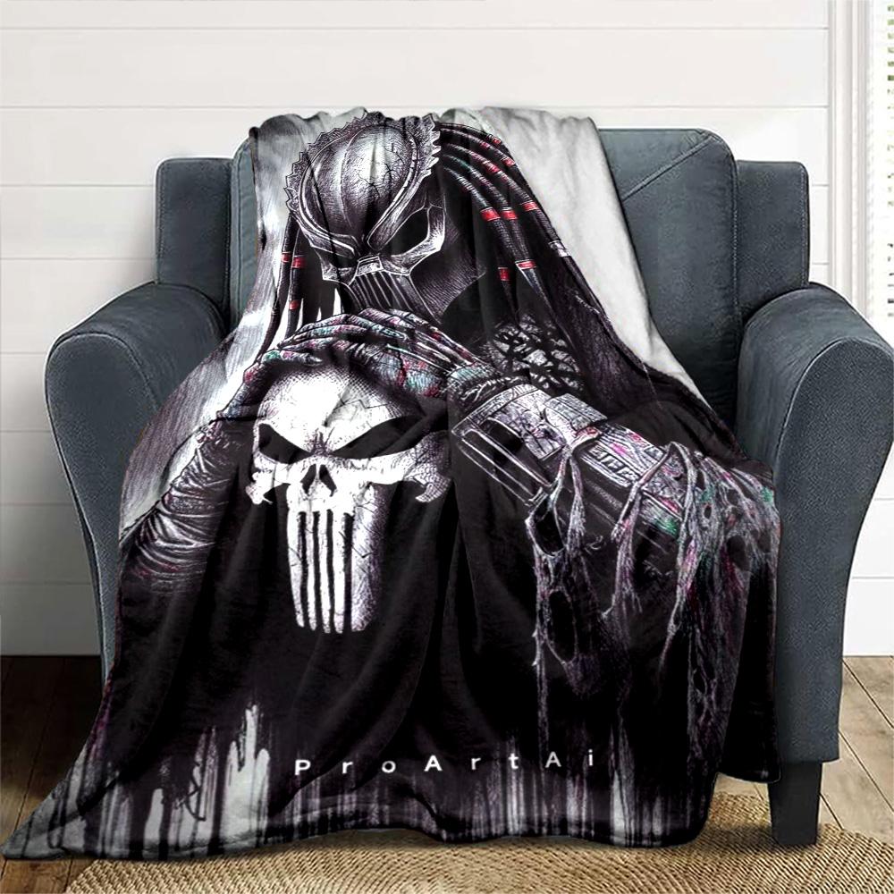 Predator Print Flannel Blanket High Quality Warm Comfortable Cover for All Seasons Perfect for Gifts Home Decor