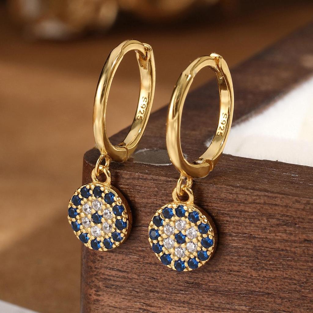 Sterlingsilber Zirkonbesetzter Teufelsauge Ear Cuff - Eleganter Europäischer & Amerikanischer Stil Ohrring