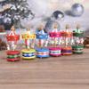 6PCS Christmas Wooden Carousel Horse Miniature Ornaments Christmas Tree Hanging Pendants New Year Gift Toy Kid Home Party Decor