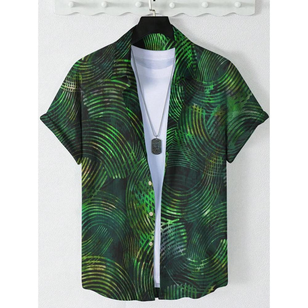 

Мужские рубашки с красивыми рисунками, рубашки с коротким рукавом и лацканами на пуговицах, летние свободные топы, повседневные гавайские рубашки для отпуска XL