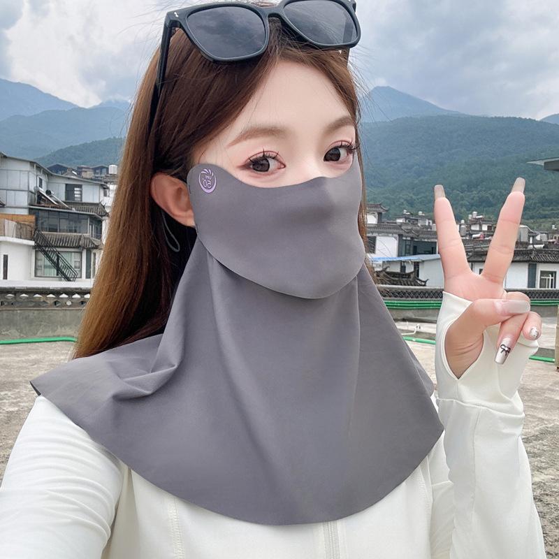 Unisex Uv Protection Outdoor Neck Wrap Cover Sports Sun Proof Bib Ice Silk Mask Face Cover Neck Wrap Cover Sunscreen Face Scarf