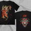 T-shirt a maniche corte SLAYER Band Soldier Nero Retro anni '90 a doppia faccia