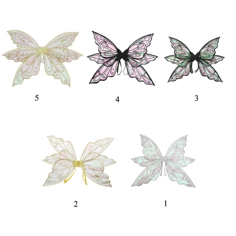 Princess Fairy Butterflies Angel Wing for Kids Girls Party Fancy Wand Carnival Costume for Halloween Cosplay