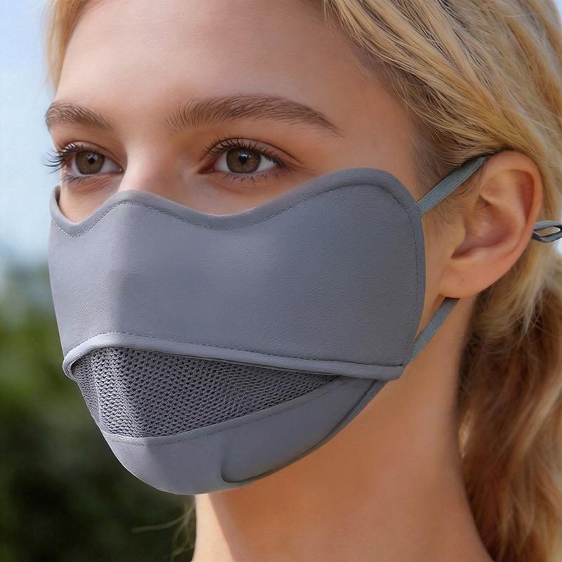 Women's Anti-UV Ice Silk Breathable 3D Face Cover Sunscreen Mask