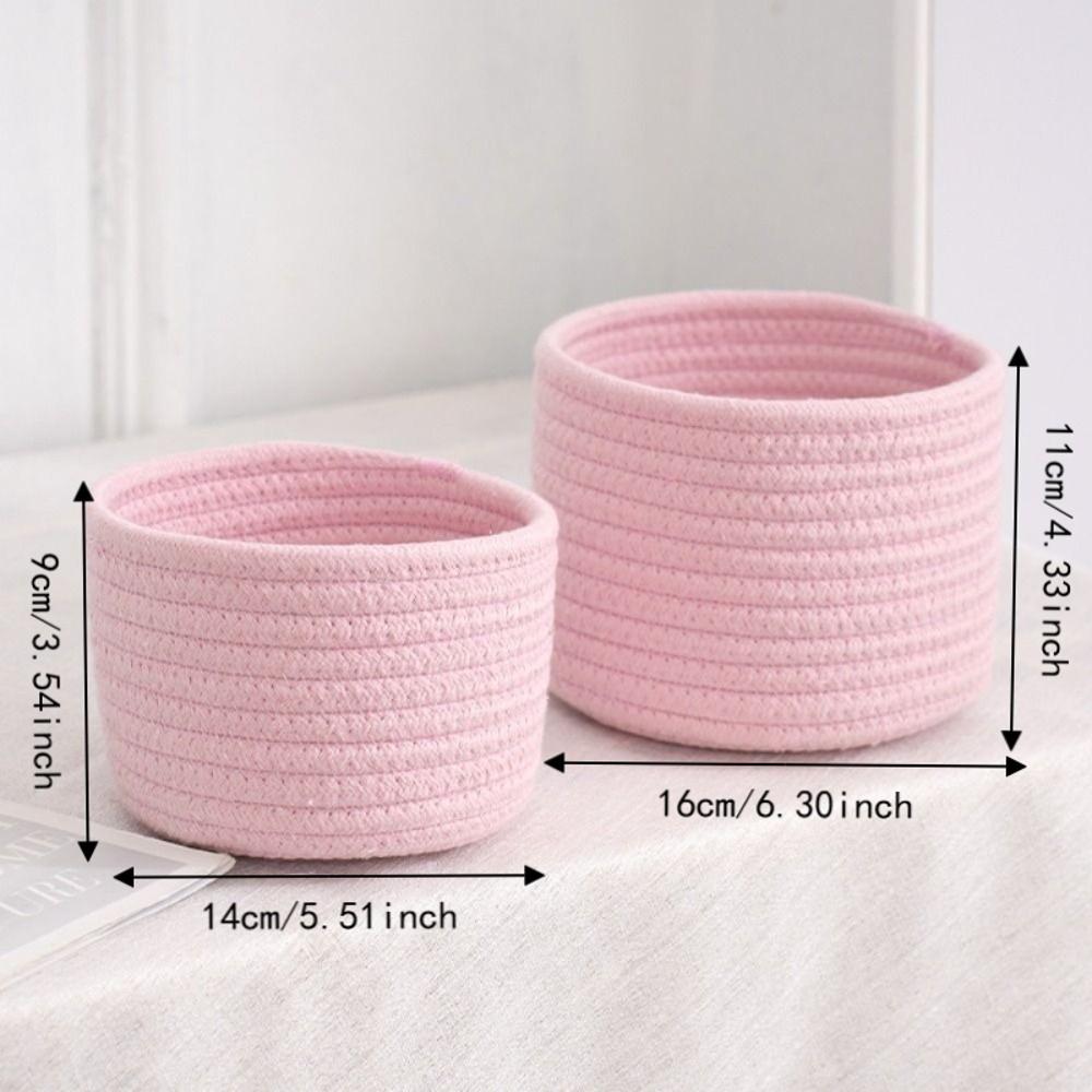 Cosmetics Basket Cotton Rope Storage Basket Nordic Style Woven Storage Basket Keys