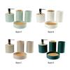 4 Pieces Bathroom Accessories Modern Bath Access Complete Set Soap Dispenser Toothbrush Holder Soap Dish Set for Vanity Travel