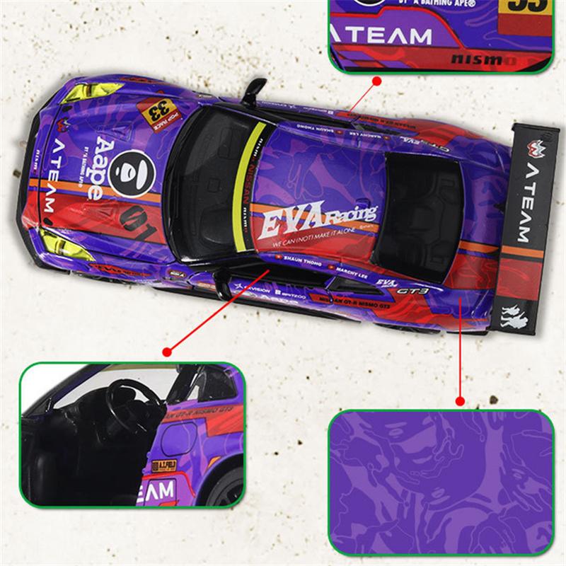 1/32 Nissan GT-R R35 NISMO EVA Racing Model Mașină Sport Aliaj Diecast Metal Jucărie Mașină de Curse de Circuit Model Sunet și Lumină Cadou Copii