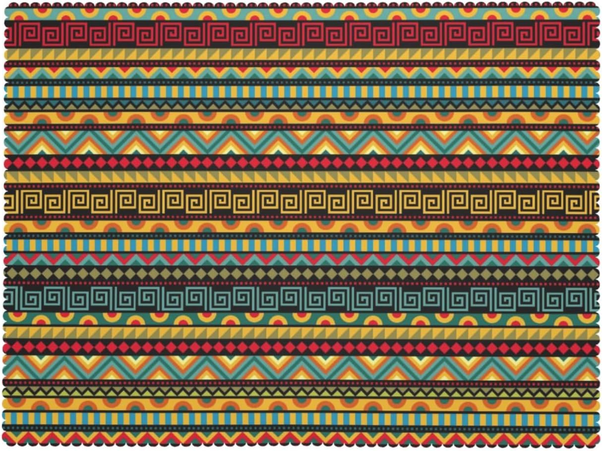 Nappe ethnique géométrique africaine vintage, Housse de table rectangulaire lavable à motif traditionnel pour la salle à manger de la maison, la cuisine 100x140cm