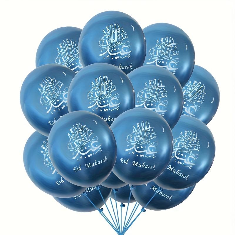 

15pcs 12inch Eid Mubarak Colorful Balloons Ramadan Home Decoration Latex Balloon Islam Muslin Kareem Festive Party Outdoor Decor 15pcs&12INCH синий
