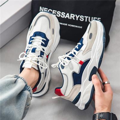 Spring Men's Shoes New Mesh Breathable Deodorant Versatile Sports Casual Running Heightening Dad Trendy Shoes