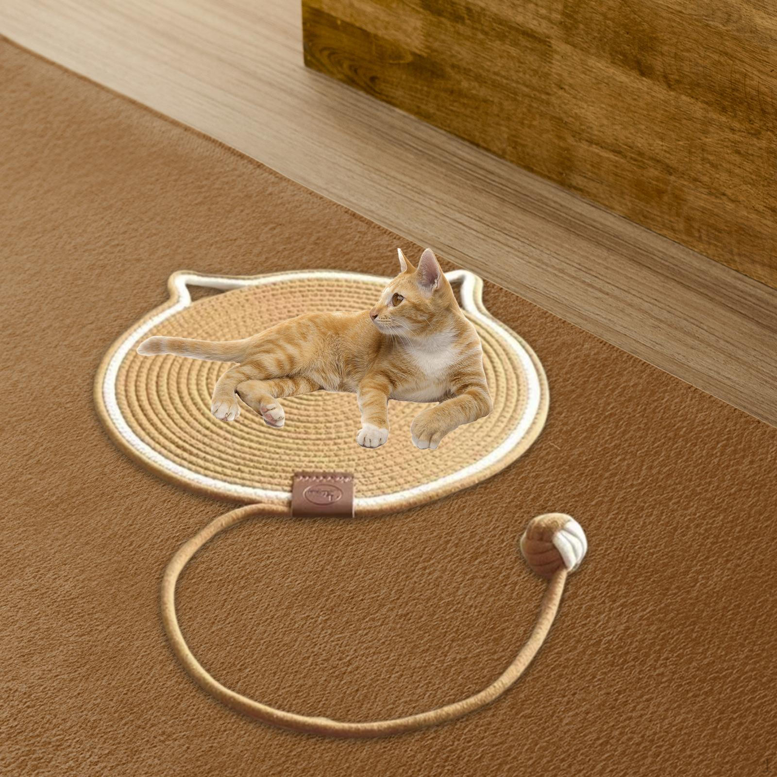 

Когтеточка Картонная Защита Мебели Интерактивная Игрушка Коврик для Царапания коричневый