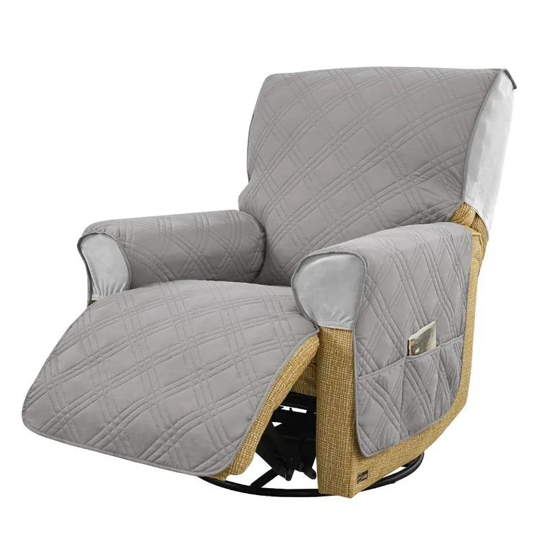 1Piece Waterproof Recliner Chair Covers for Reclining Chair/Sofa Covers Washable Furniture Protector with Elastic Straps Pocket