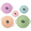 Dual-Color Silicone Sealing Lid for Kitchen: Fresh-Keeping, Anti-Slip, Anti-Overflow, and Oil-Proof.