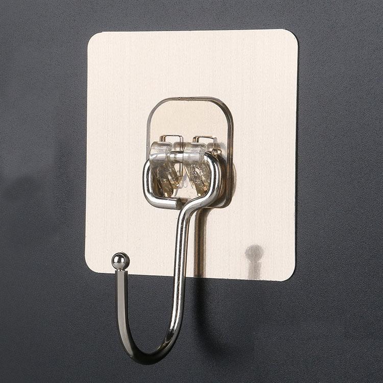Door Hooks Adhesive Wall Hooks Transparent Bathroom Kitchen Wall Sticker Towel Holder Key Holder Wall Hanger Hooks For Hanging