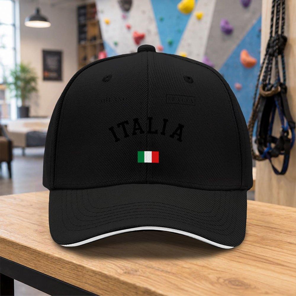 1 pièce Nouveau Casquette de Baseball Sandwich Design Milano Italien Casquette de Baseball Fashionable Casquette à Visière Plate Parfaite Pour la Course à Pied le Fitness l'Extérieur