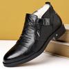 Men'S Fashion All Match Outdoor Leather Shoes Soft Breathable Business Casual Loafers Shoes Comfort British Style Leather Shoes