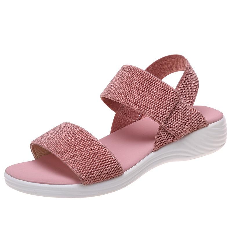 Stylish Fish-mouth Casual Sandals With Elastic Strap For Women Characters)