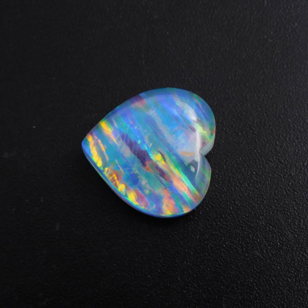 Lab Created Opal Heart 5.65 Ct Beautiful Certified Loose Gemstone