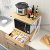 Microwave Oven Rack Shelf Kitchen Countertop Oven Rack Organizer Seasoning Storage Rack Holder Household Stand Storage Furniture