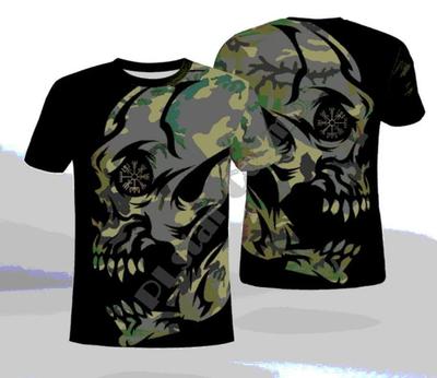 T-shirt Streetwear 3D Teschio Teschio Maglietta Costumi Poliestere