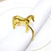12Pcs Horse Napkin Rings Metal Standing Horse Napkin Buckles Reusable Decorative Napkin Holders for Wedding Birthday Home Dinner Parties