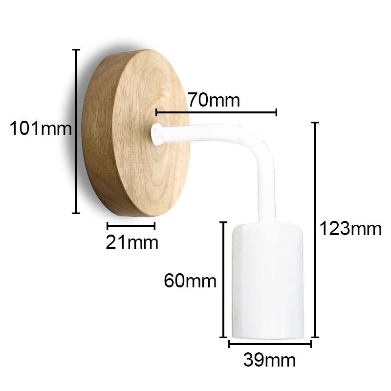 

Wood Wall Lamp Vintage Industrial Wall Lights Dimmable Retro E27 Light Bulb Wall Light For Home Loft Indoor Decor Fixtures білий