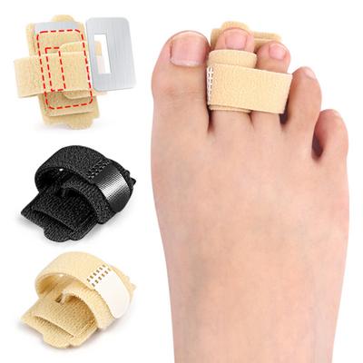 Toe Separator Bunion Corrector Big Toe Spacer Hammer Toe Straightener Fabric Lining Splint with Built-in Aluminum Plate Support for Overlapping Toes