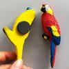 1/2PCS Personalized creative rural 3D parrot refrigerator sticker home decoration sticker resin refrigerator sticker decoration