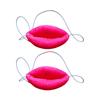 Oversized Lip Party Mask Costume Accessory with Elastic Cord for Photo Booth Use and Stage Gag Costume Wear, Set of 2