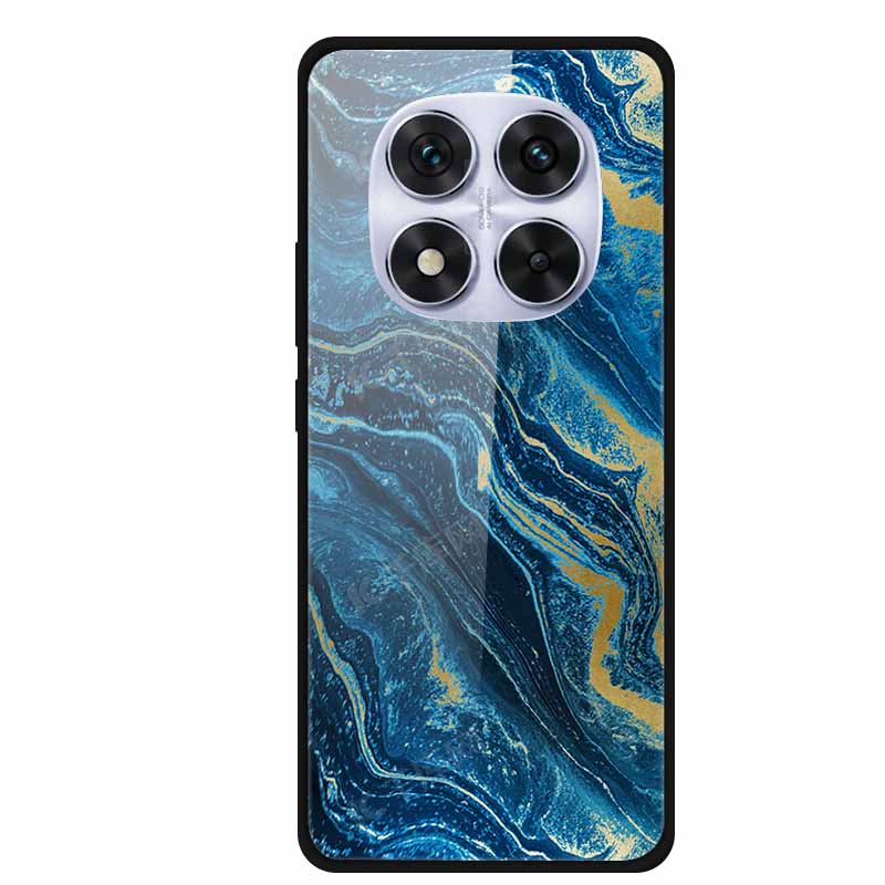 Tempered Glass Case For Xiaomi Redmi Note 14 Pro 5G Back Cover PC Hard Shockproof Cases Beer Marble Texture Cool Fashion Funda