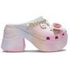Crocs Zoccolo Siren da Donna Rosa EVA Moda Tacco Alto 9.2cm Traspirante Zoccoli da Esterno 210682-90H