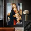 Classical Oil Painting The Virgin and Child Poster By Alessandro Botticelli Print Vintage Canvas Painting Home Gallery Decor