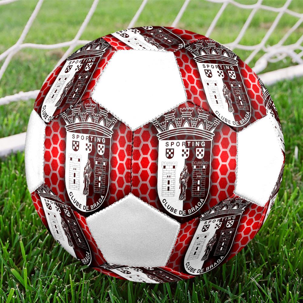 1PC SC Braga poster size 5 soccer ball PrahaIndoor Soccer Ball Colorful All Ages Machine Stitched PVC Competition Ready Durable High-Bounce