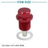 ACROPIX Fan Drain Bolt Universal M14 x 1.5 Red 1pc