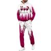 Men's Christmas Two-piece Hooded Sweatshirt, Jogging Pants, Sports Pants Set