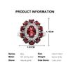 2026, 925 Sterling Silver Ring Earrings Pendant Necklace Natural Garnet January Birthstone Jewelry Set for Women's Banquet Gifts