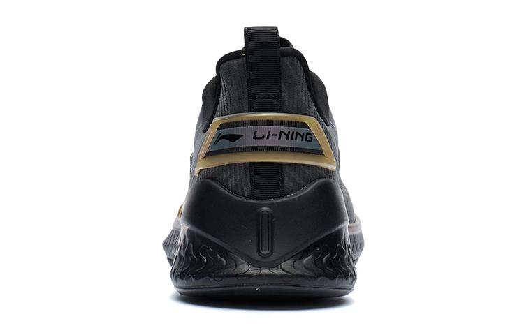 Li Ning Cushioning Slip Resistant Abrasion Resistant Low top Training Shoes Black Gold AFVR003-1