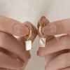 Elegant Square Mother-of-Pearl Dangle Earrings - Trendy 2022 Design for Girls