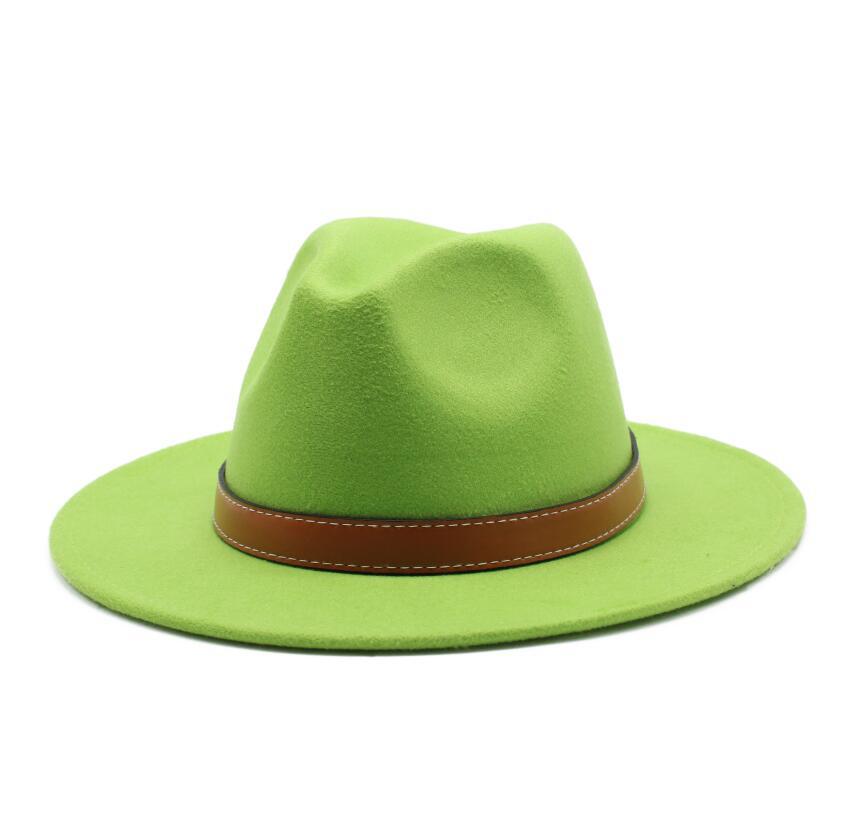 Top Hat British Classic Jazz Hat Wool Hat Big Eave Hat Flat Edge Hat For Men And Women