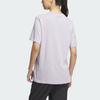Adidas Logo Sports Casual Solid Color Round Neck Short Sleeve Drop Shoulder T-Shirt Unisex T-Shirt Silver Purple JI9067