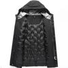 Winter Herren Neue Daunenjacke 90 Weiße Entendaunen Lässig Kapuze Winter Warme Jacke