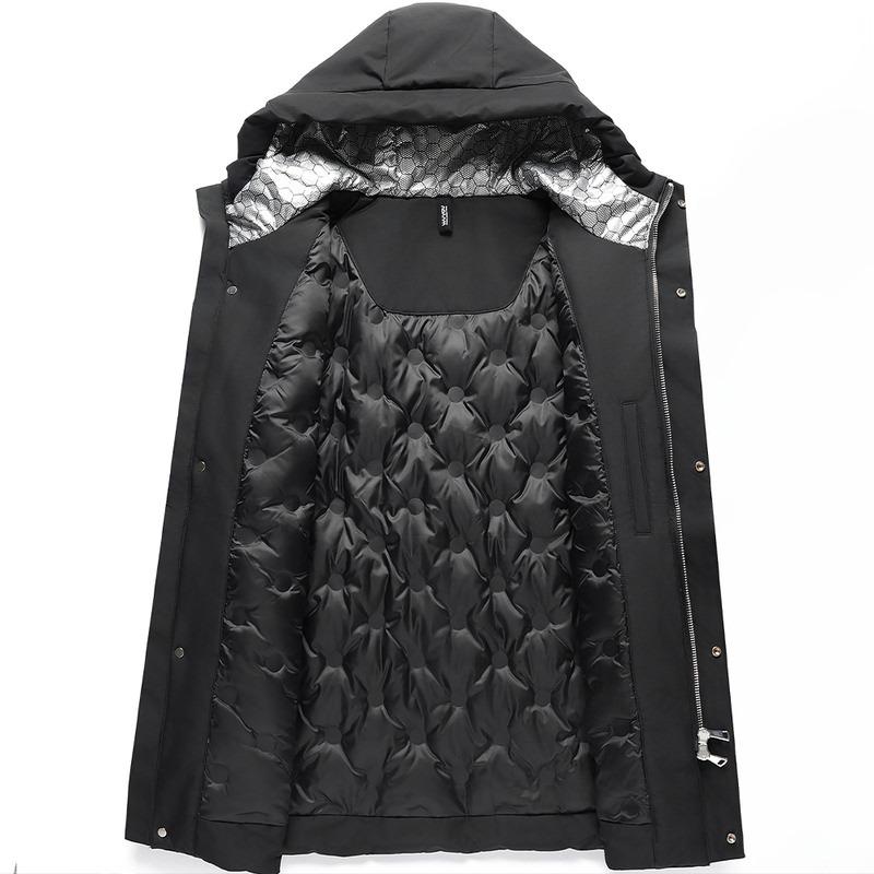 Winter Herren Neue Daunenjacke 90 Weiße Entendaunen Lässig Kapuze Winter Warme Jacke