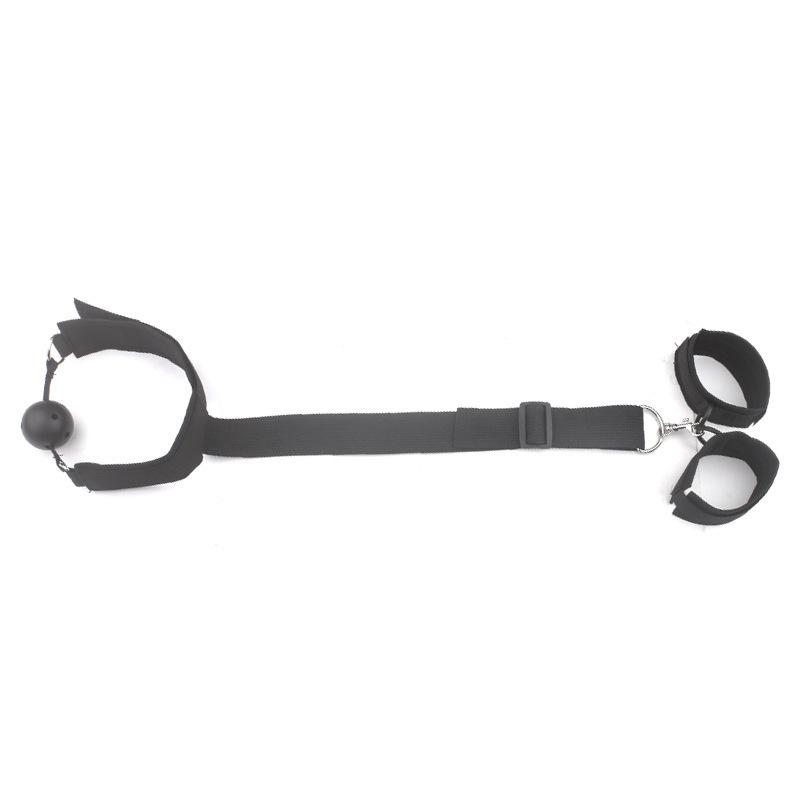 Erotic HandCuffs Mouth Gag BDSM Bondage Restraints Sex Toys for Couples Open Mouth Ball Backhand Cuffs Tied Up Adult Game