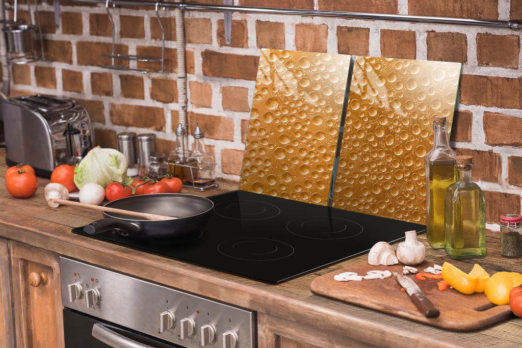 GLAS-KOCHFELD-SCHUTZPLATTE 70x52 TROPFEN