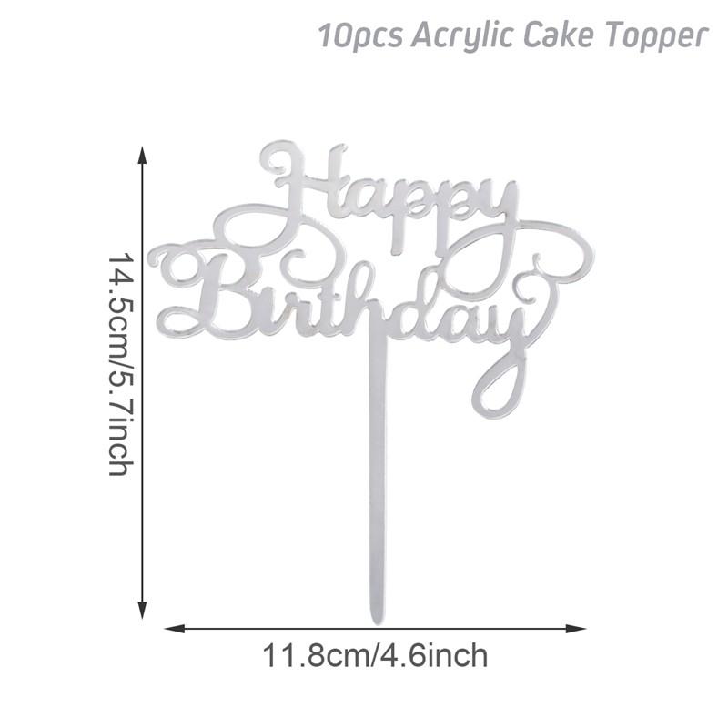 Happy Birthday Sequin Butterfly Cake Topper For Princess Girl Birthday Party Cake Decor Butterflies Wedding Party Decoration