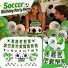 Soccer Birthday Party Decoration Kit Soccer Themed Party Supplies Banner Balloons Cupcake Toppers for Kids Soccer Fan Celebration